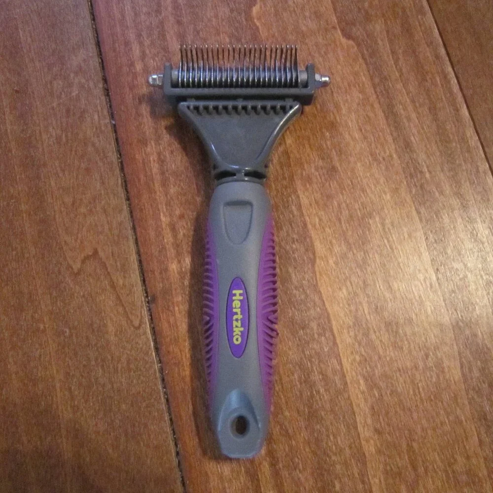 Hertzko Cat Dematting Tool Double Sided Dog and Cat Dematting Comb